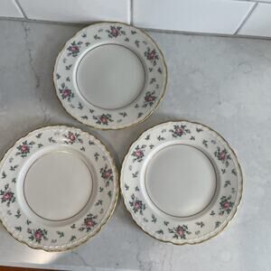 Vintage Princess China Sweet Briar Tru Tone Salad Plate 6 Inch Set of 3